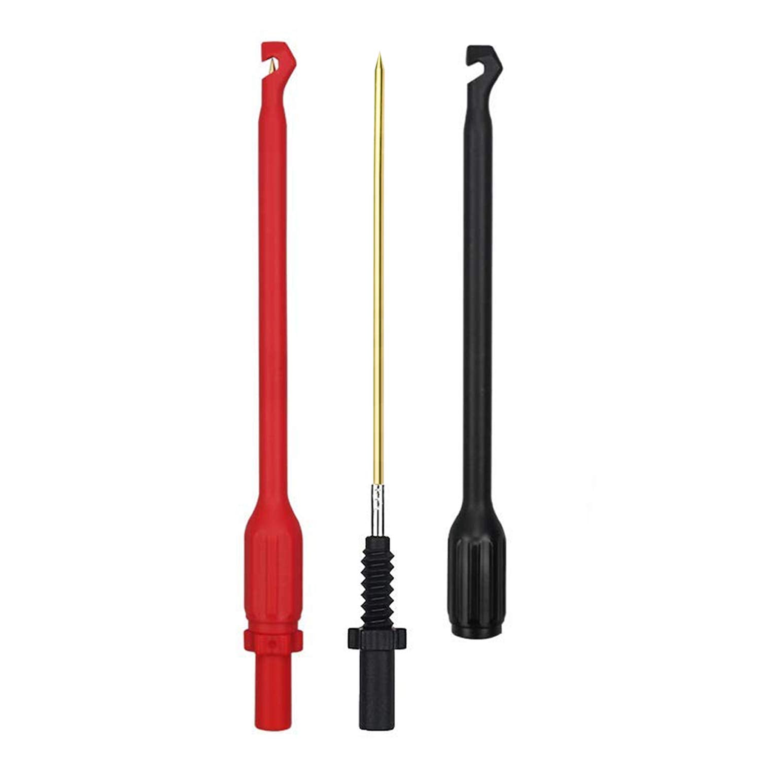 Serplex® Automotive Wire Piercing Probe - Wire Piercing Clip Puncture WireBack Probe Pins,Copper,Black and Red,Screw Thread,Use for 4mm Banana Extended Test Cable-Multicolor Serplex® Automotive Wire Piercing Probe - Wire Piercing Clip Puncture WireBack Probe Pins,Copper,Black and Red,Screw Thread,Use for 4mm Banana Extended Test Cable-Multicolor